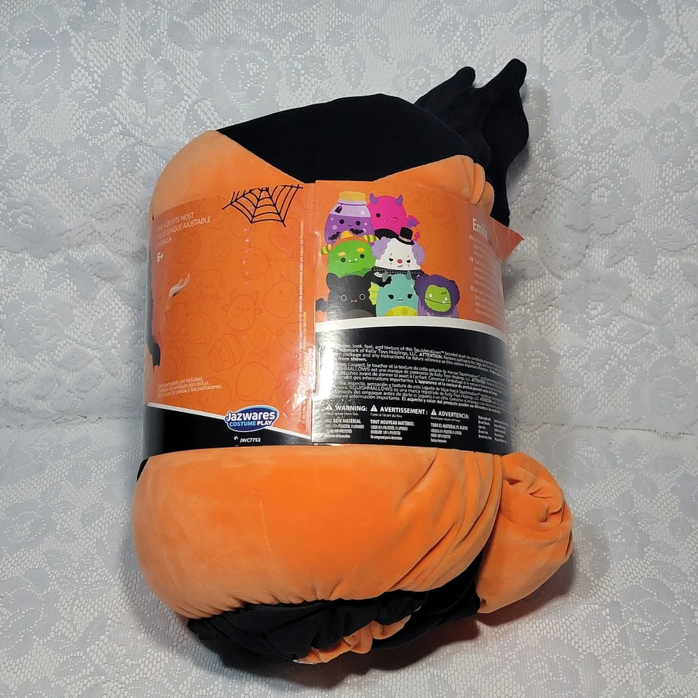 Original Squishmallows Emily Bat Pumpkin Halloween Plush Wearable Costume 6+ OS